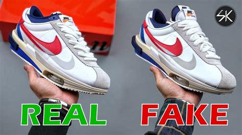 real vs fake nike cortez|spotting nike cortez laces.